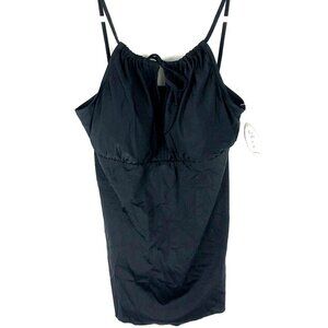 Prego Women’s Black Bumpkini Two Piece Tankini Swimsuit Set, Size XL-Maternity